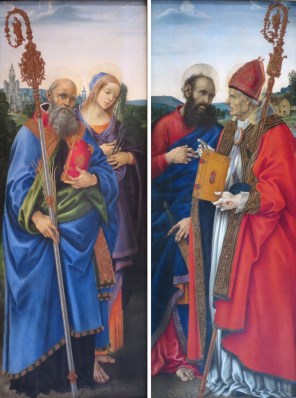 성 베네딕토와 성녀 아폴로니아와 사도 성 바오로와 성 프리그디아노_by Filippino Lippi_in the Norton Simon Museum.jpg